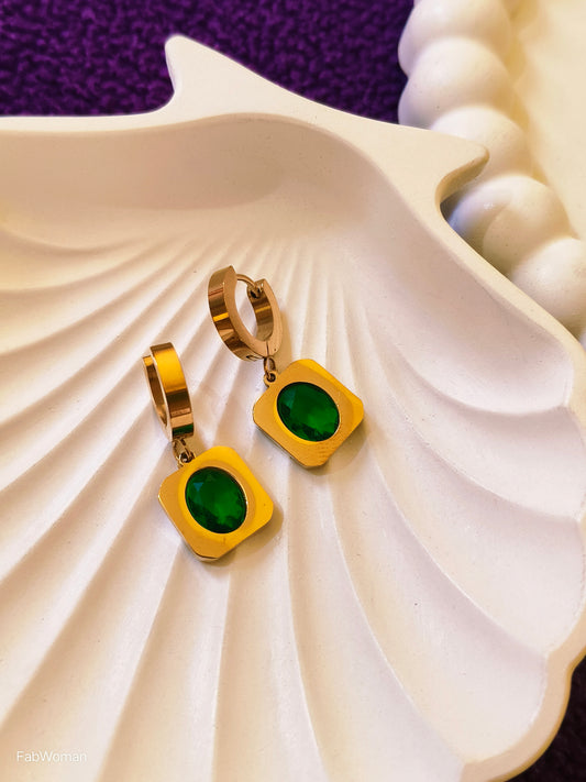 Emerald Hoops
