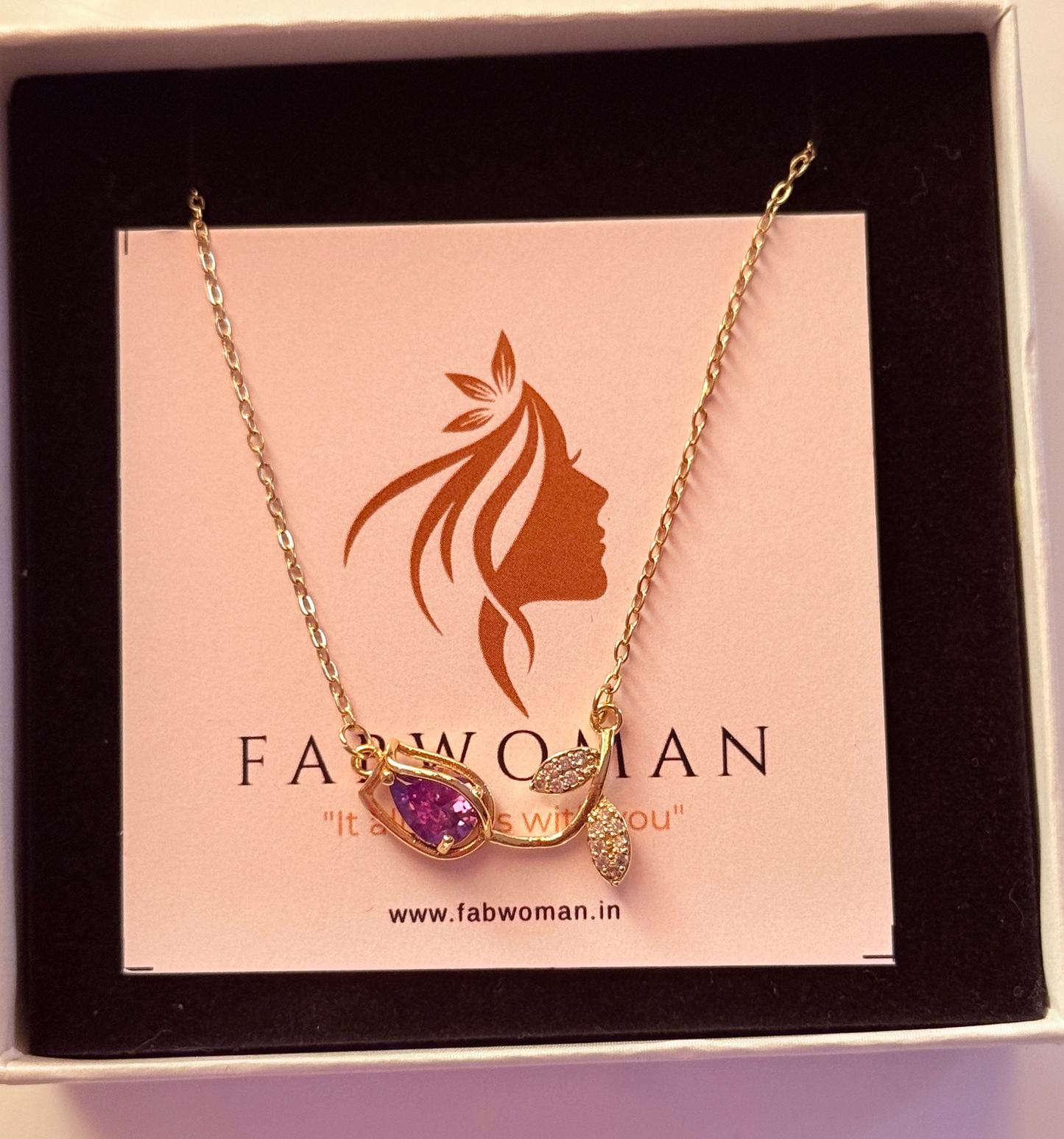 Purple tulip necklace