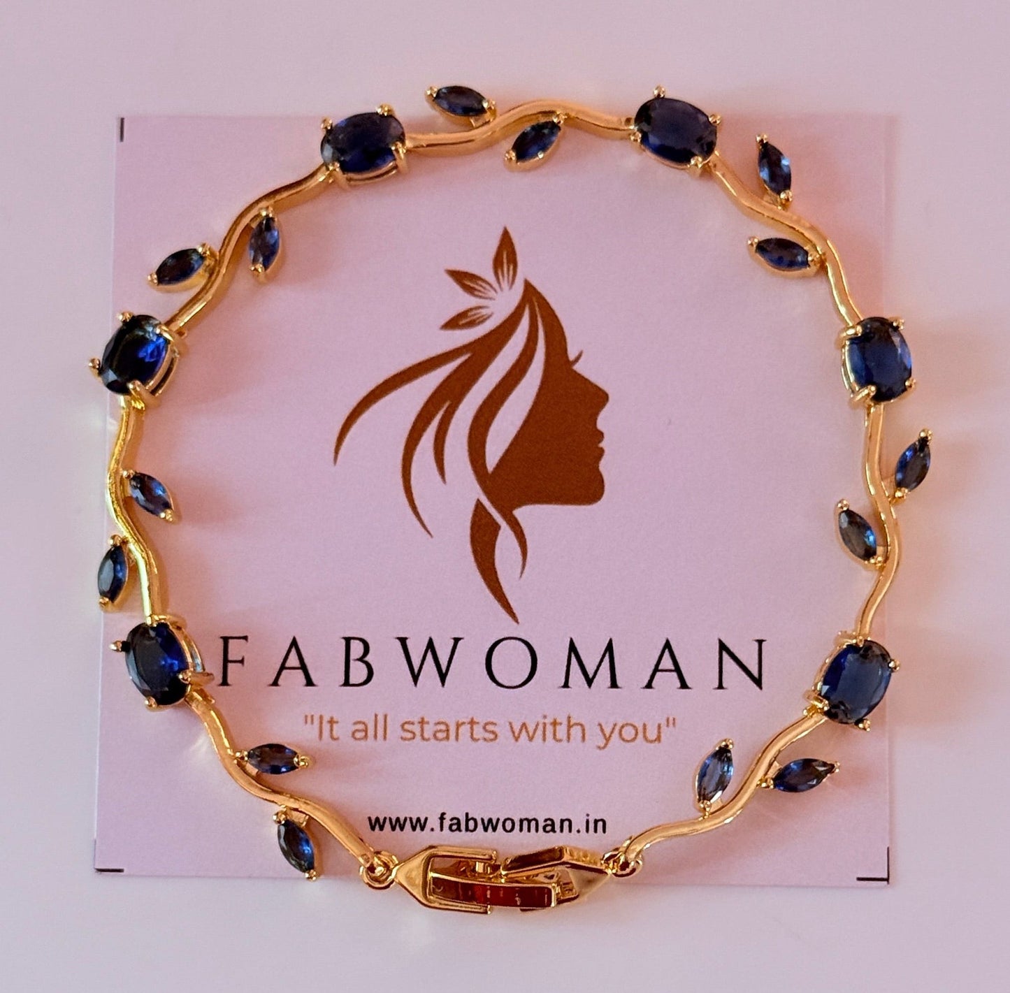 Blue tulip bracelet