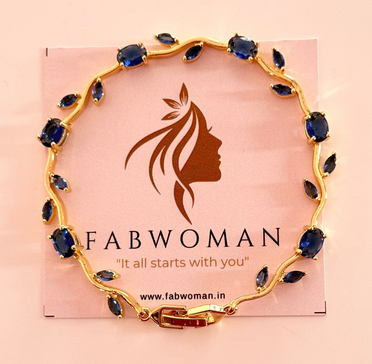 Blue tulip bracelet