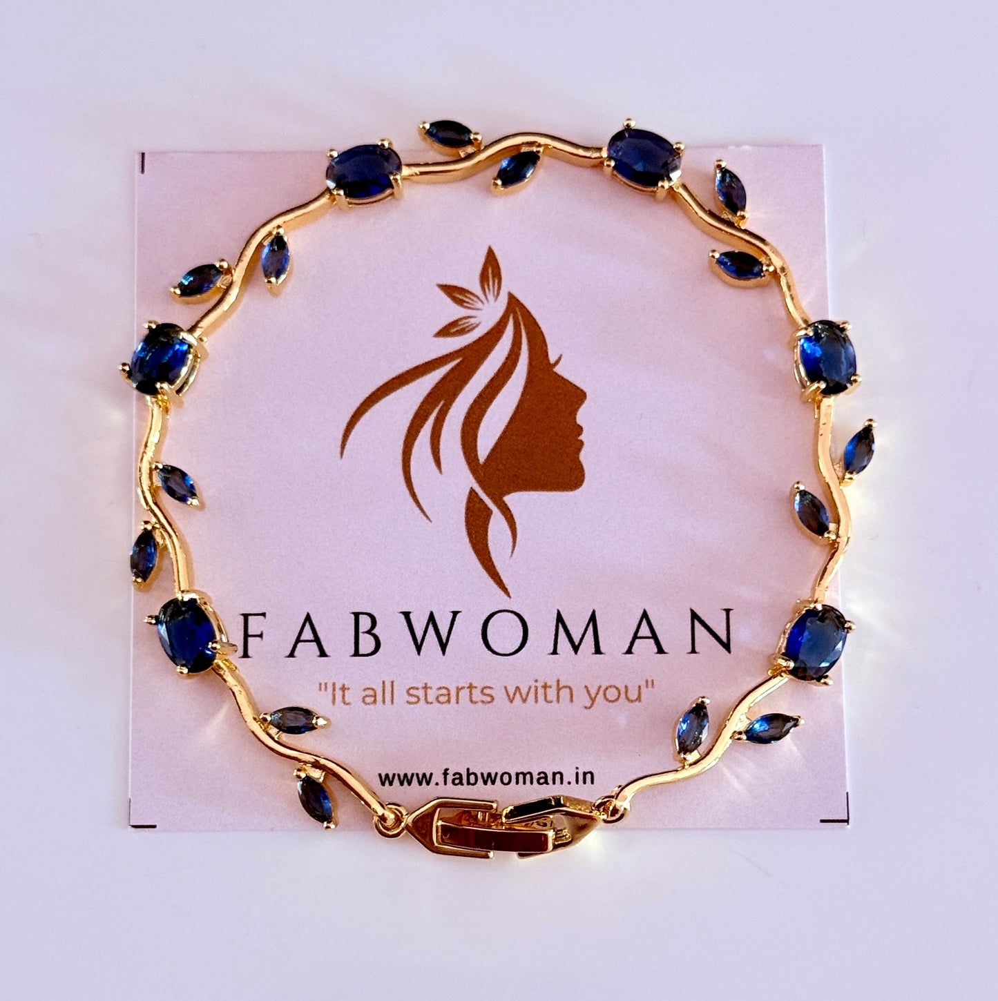 Blue tulip bracelet