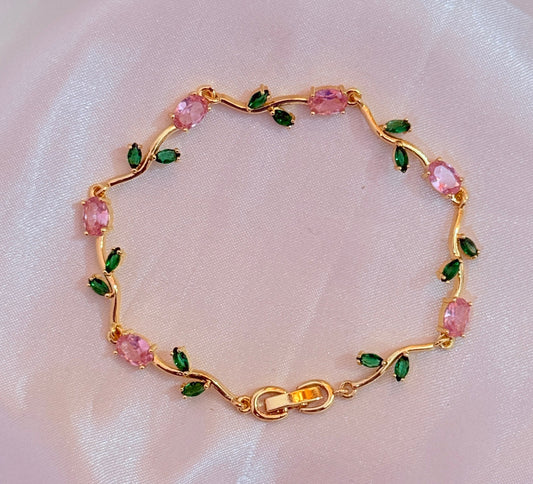 Pink Petal tulip bracelet