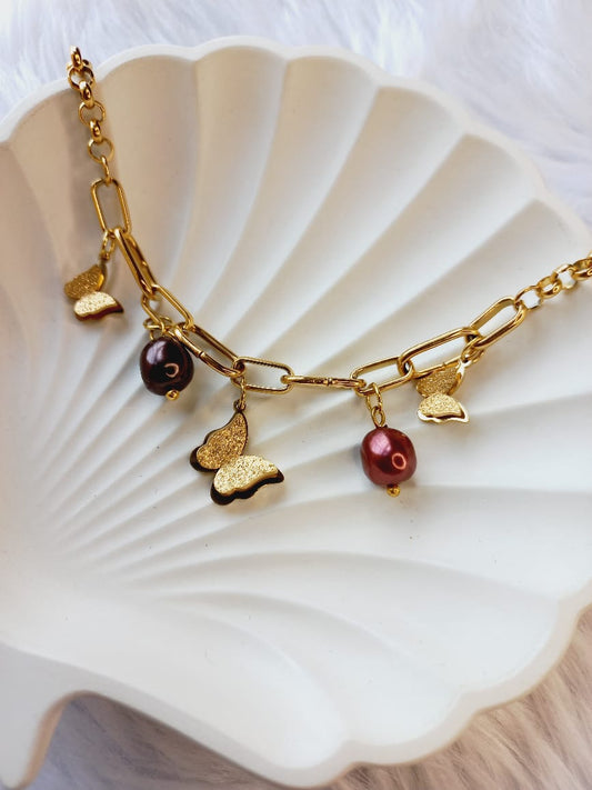 Butterfly Multi charm Bracelet
